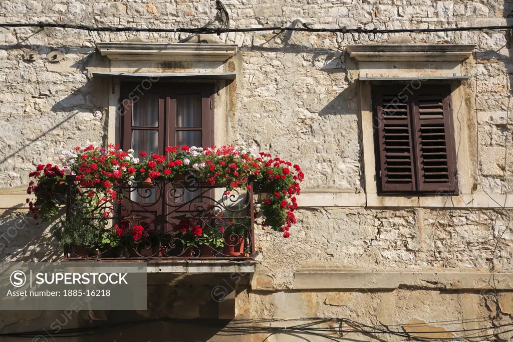Croatia, Istria, Pula, Typical window