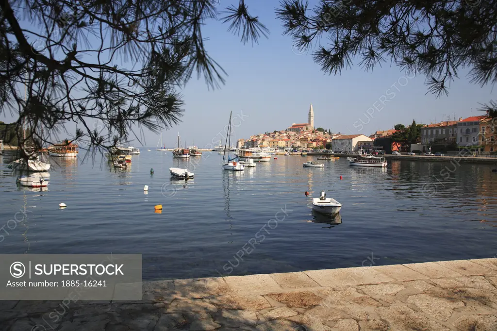 Croatia, Istria, Rovinj, Harbour and old town