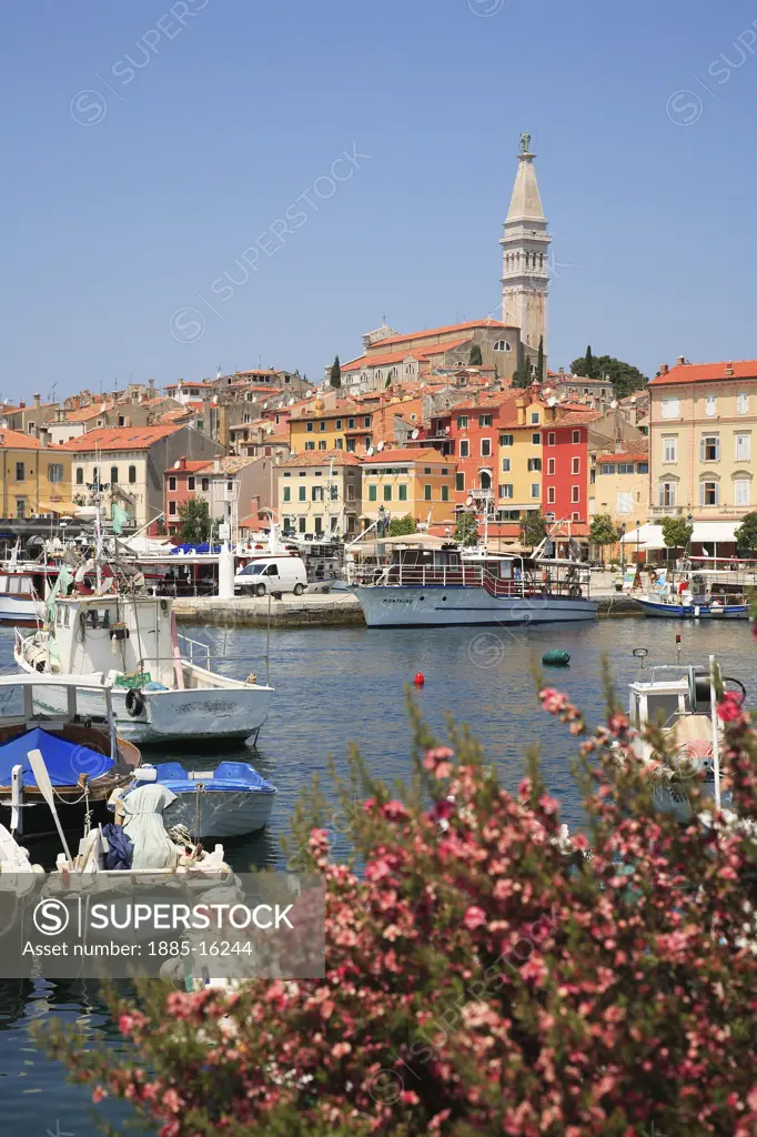 Croatia, Istria, Rovinj, Harbour and old town