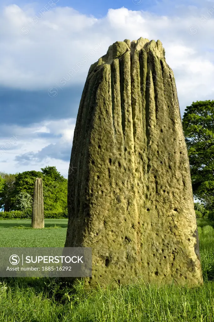 UK - England, Yorkshire, Boroughbridge, Devils's Arrows - standing stones