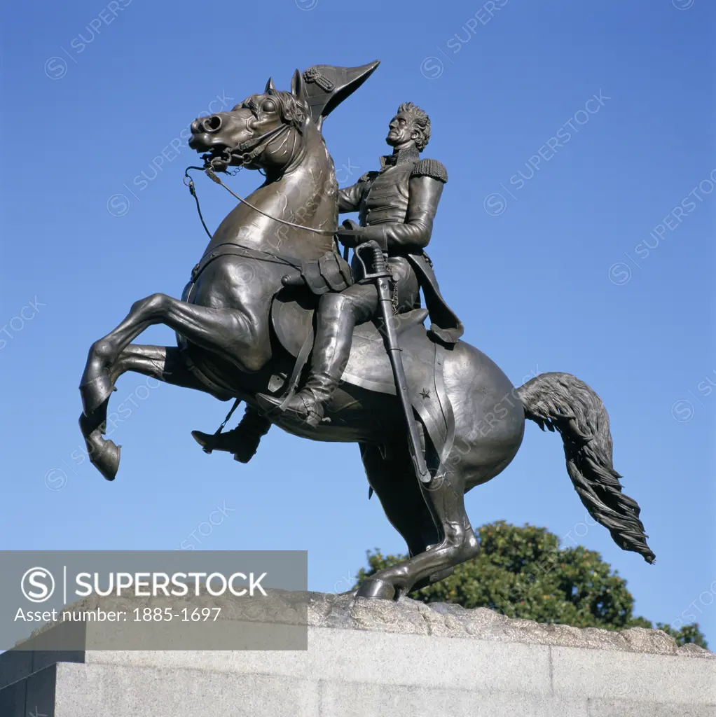 USA, Louisiana, New Orleans, Statue of Andrew Jackson