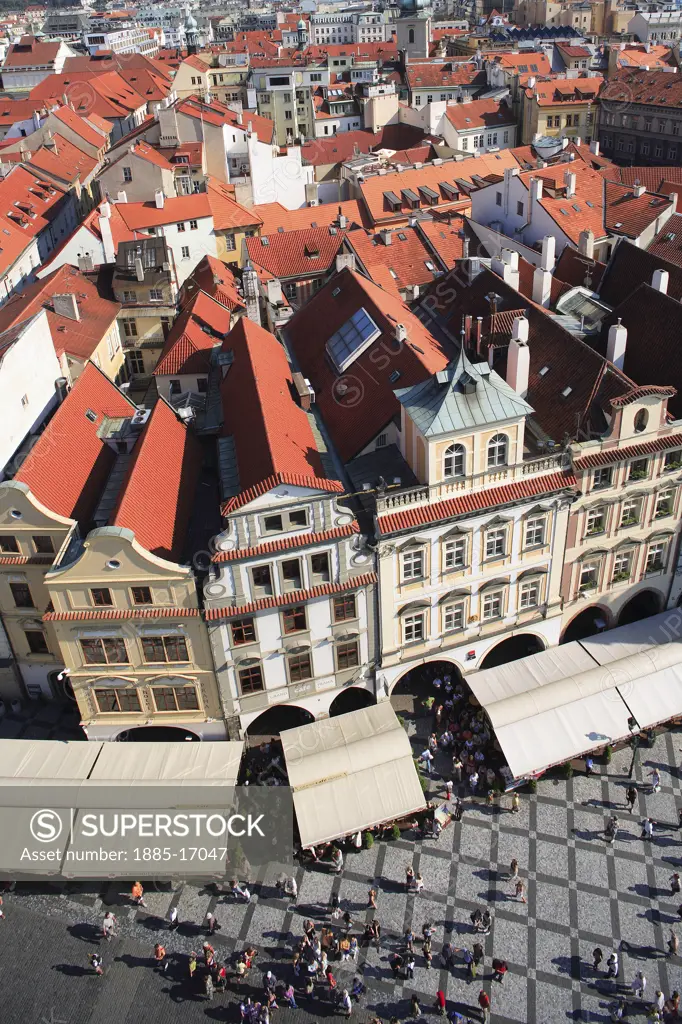 Czech. Republic, , Prague, View from the tower of the Old Town Hall