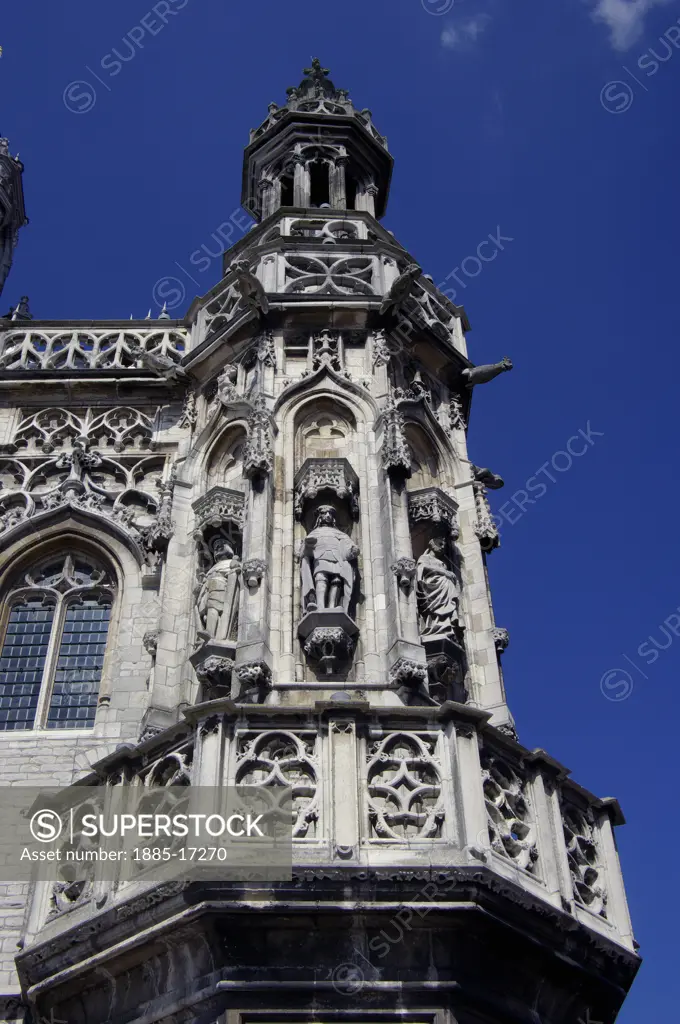 Netherlands, Zeeland Province, Middelburg, Town Hall - architectural detail