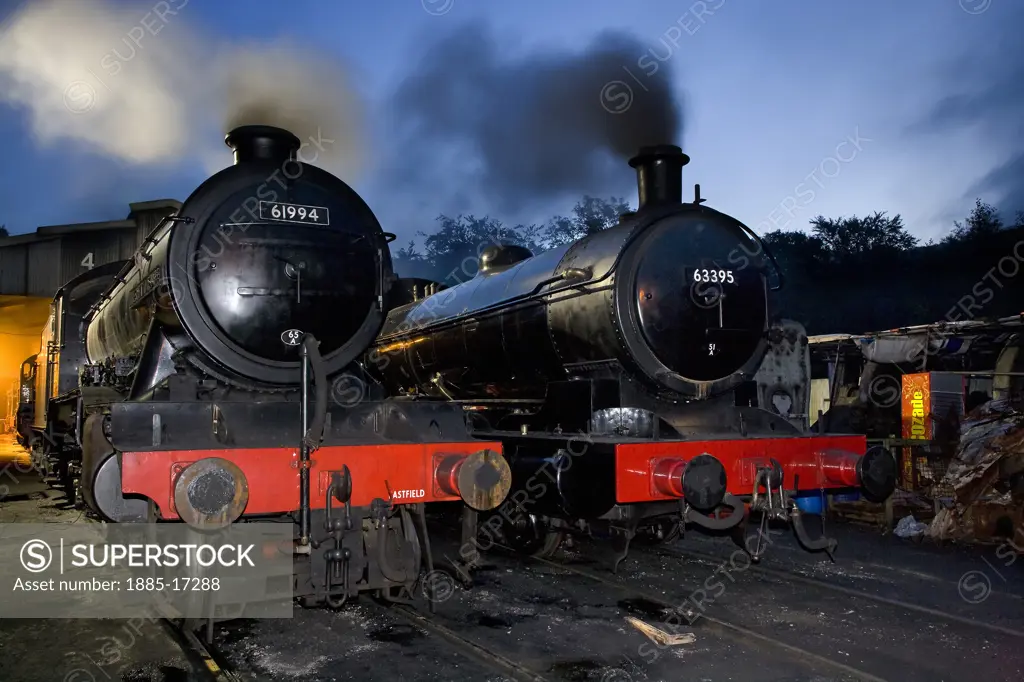 UK - England, Yorkshire, Grosmont, Building up steam in the morning