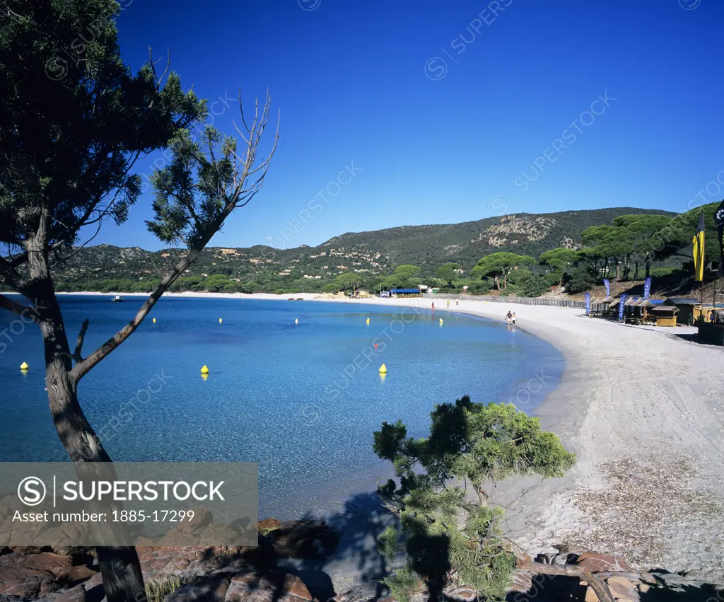 France, Corsica, Porto-Vecchio - near, View along beach