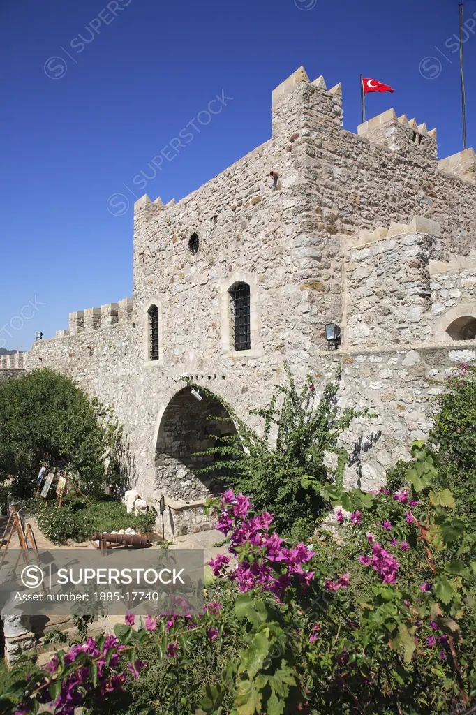 Turkey, Mediterranean, Marmaris, View of castle