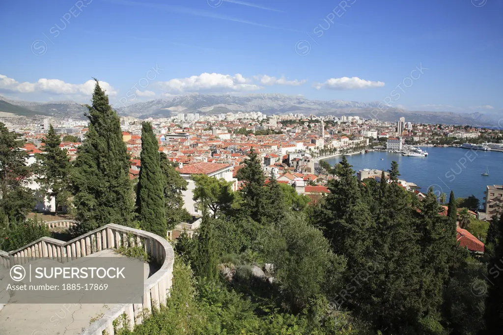 Croatia, Dalmatia, Split, View of city from Marjan