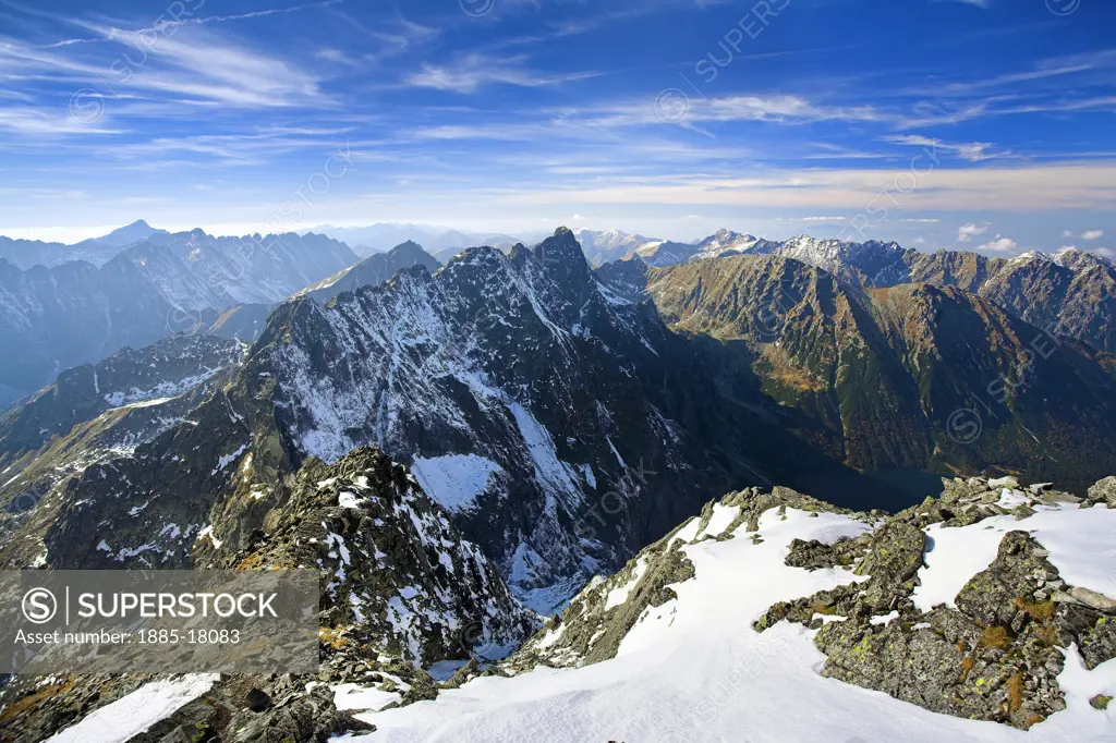 Poland, , Tatra Mountains, Mountainscape
