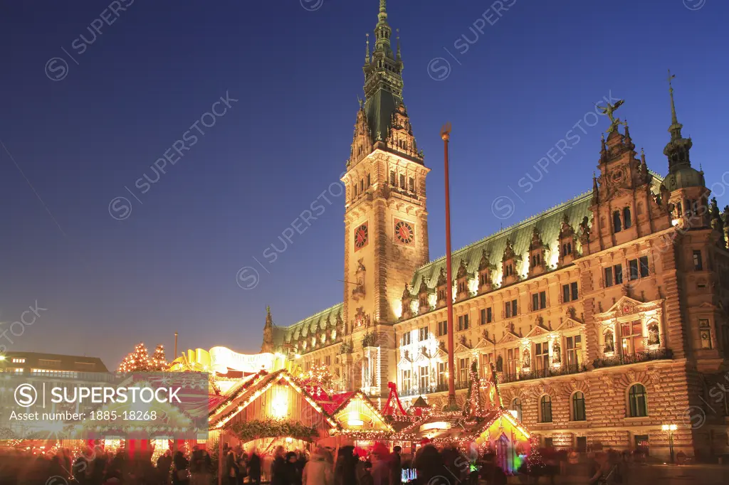 Germany, Hamburg & Schleswig-holstein, Hamburg, Christmas Market