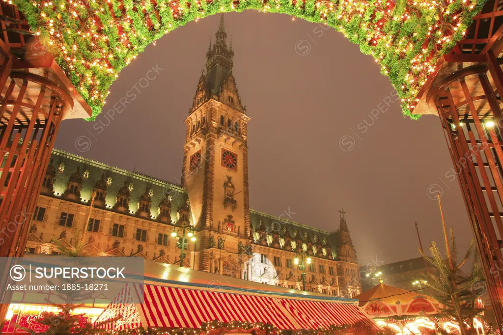 Germany, Hamburg & Schleswig-holstein, Hamburg, Christmas Market