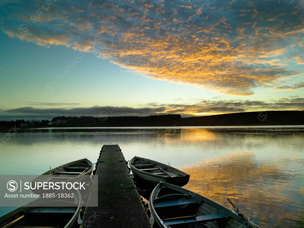UK - England, Yorkshire, Guisborough - near, Lockwood Reservoir at sunrise