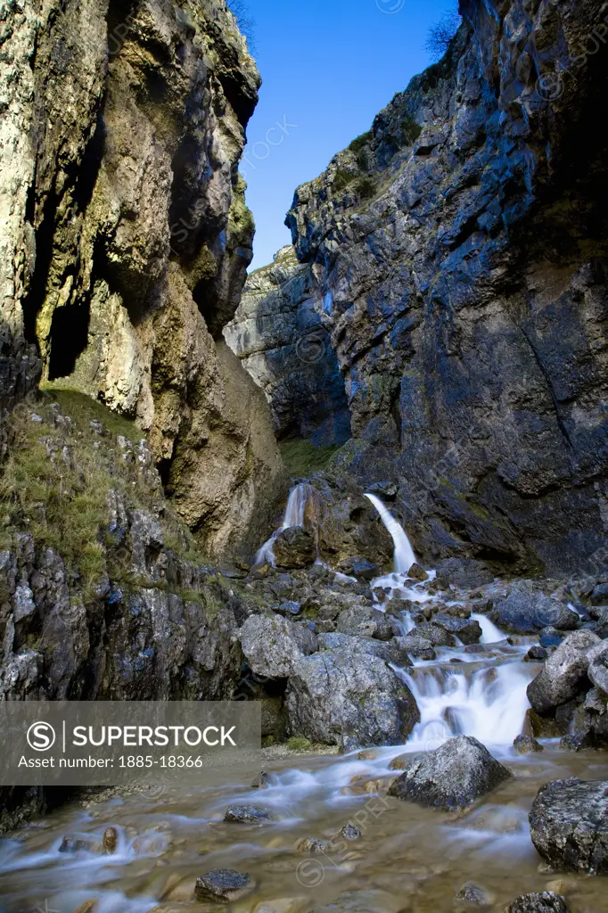 UK - England, Yorkshire, Malhamdale, Waterfalls at Goredale Scar