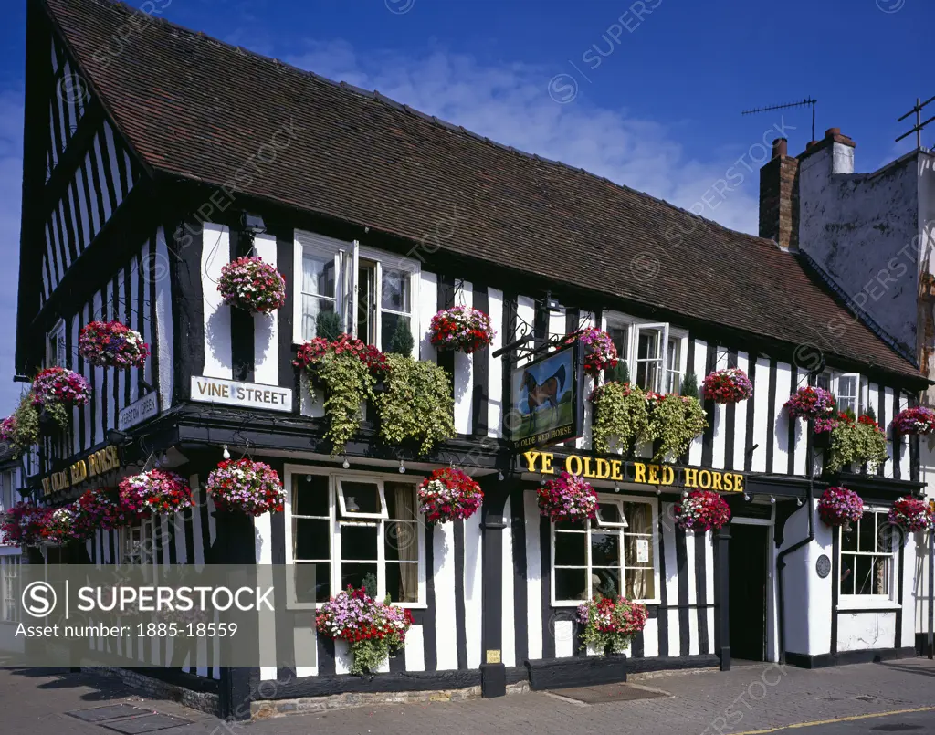 UK - England, Worcestershire, Evesham, Ye Old Red Horse pub