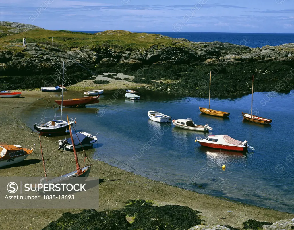 UK - Wales, Anglesey, Trearddur Bay, View of cove
