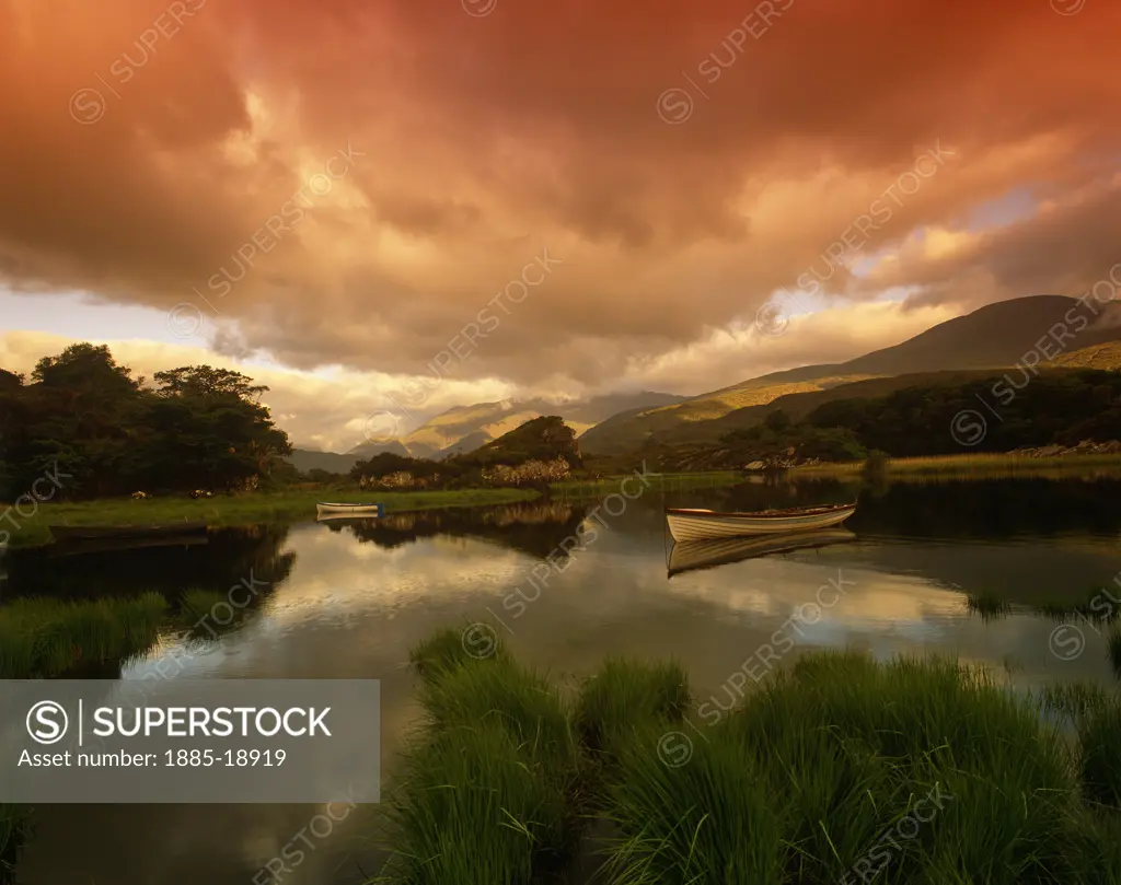 Ireland, County Kerry, Killarney - near, Killarney National Park - lake and mountain scenery