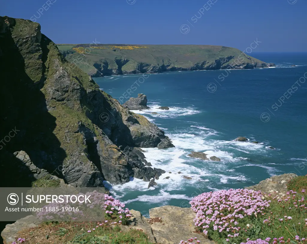 UK - England, Cornwall, Portreath - near, Hells Mouth - view over cove