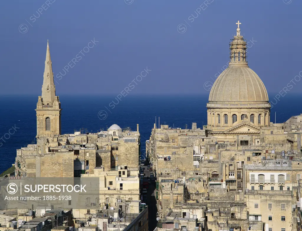 Maltese Islands, Malta, Valletta, View over Valletta