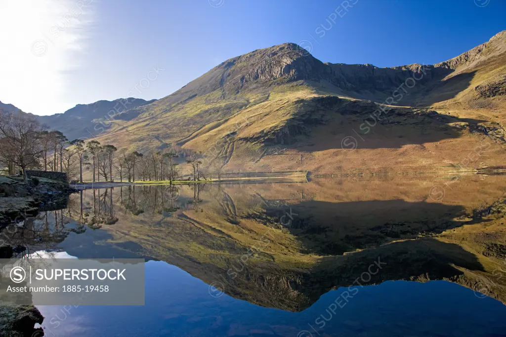 UK - England, Cumbria, Buttermere, Lake with reflections