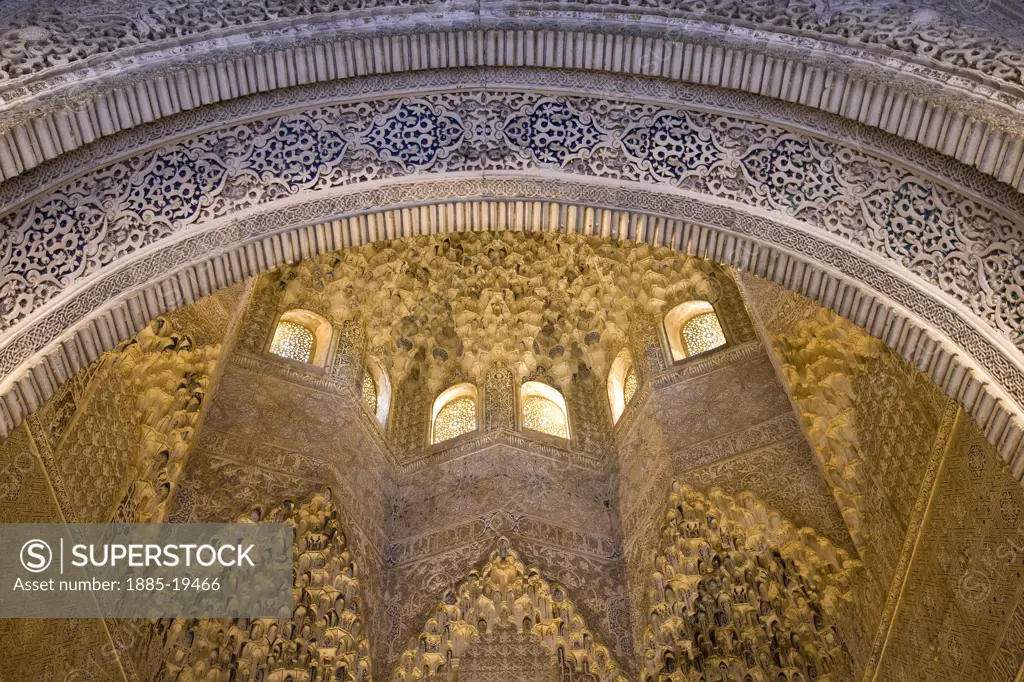 Spain, Andalucia, Granada, The Alhambra - architectural details