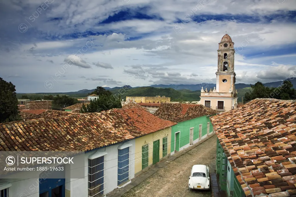Caribbean, Cuba, Trinidad, Bell tower of Iglesia y Convento de San Francisco