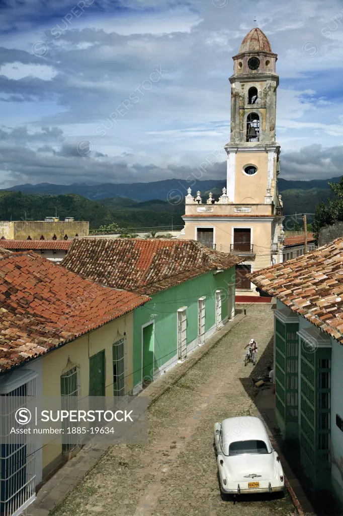 Caribbean, Cuba, Trinidad, Bell tower of Iglesia y Convento de San Francisco
