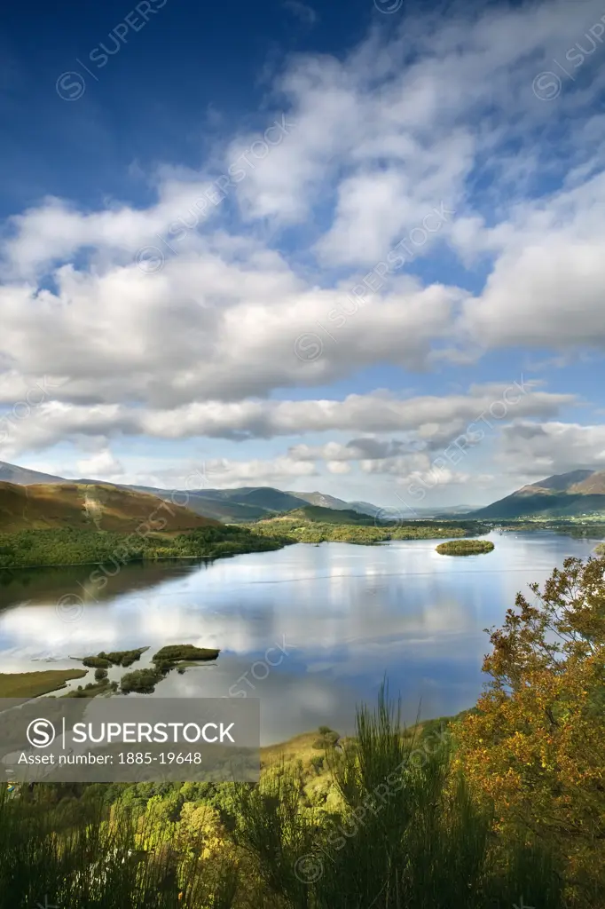 UK - England, Cumbria, Derwent Water, The lake from Surprise View