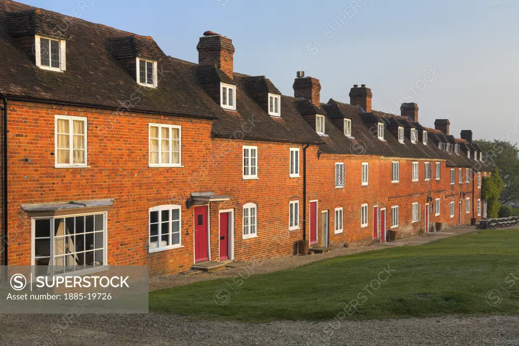 UK - England, Hampshire, Bucklers Hard, Terraced cottages
