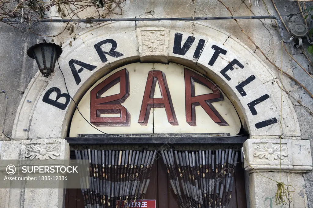 Italy, Sicily, Savoca, Bar Vitelli - bar used in The Godfather film
