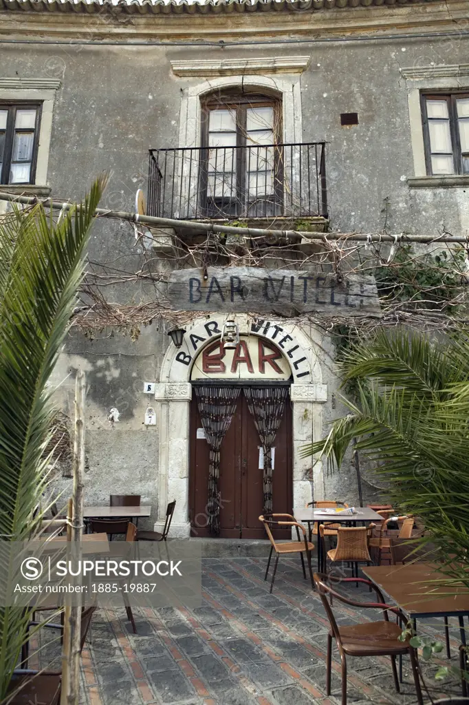 Italy, Sicily, Savoca, Bar Vitelli - bar used in The Godfather film