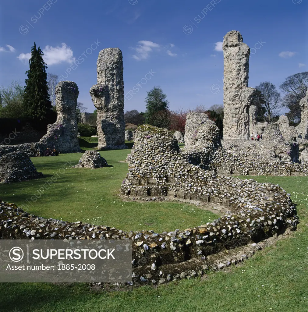 UK - England, Suffolk, Bury St Edmunds, Ruins of Abbey