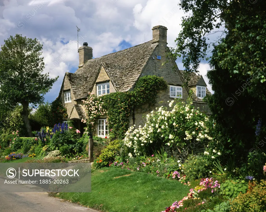 UK - England, Oxfordshire, Minster Lovell, Cottages - country cottage in summer