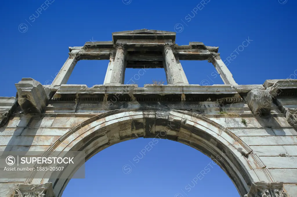Greece, Attica, Athens, Hadrians Arch