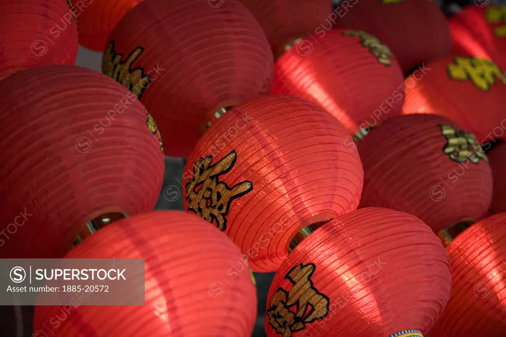 Singapore, , China Town, Chinese lanterns