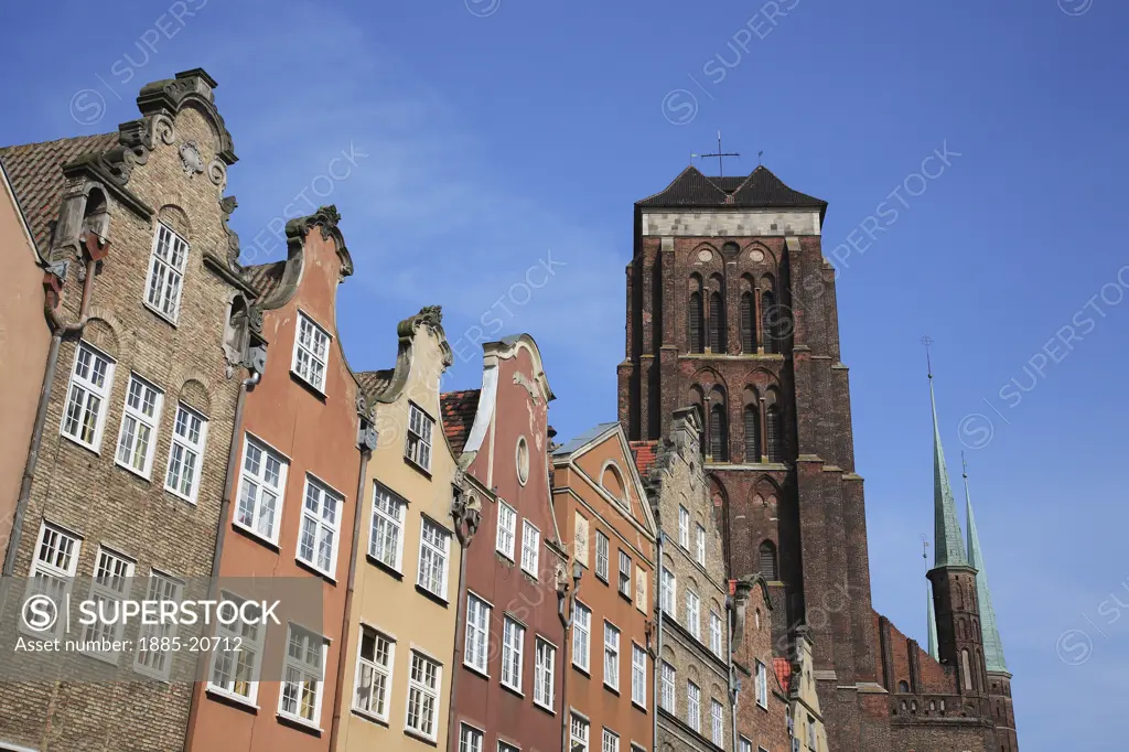 Poland, , Gdansk, Church of St Mary and local architecture