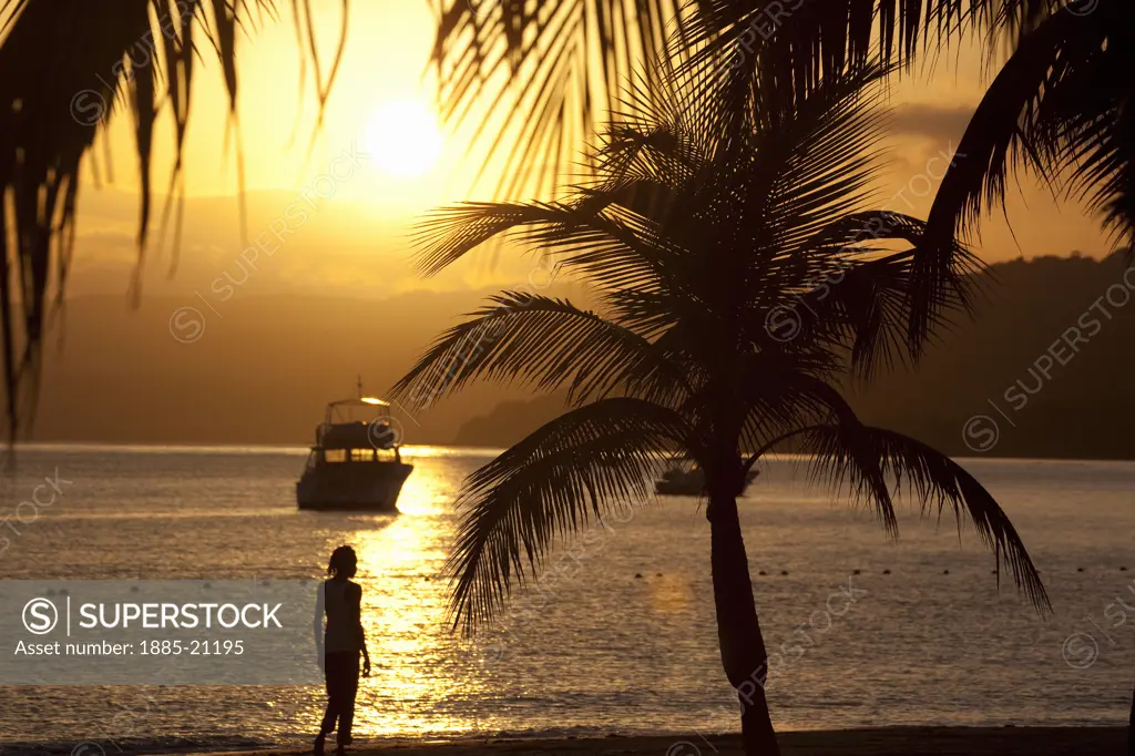 Caribbean, Jamaica, Ocho Rios, Sunrise in St Anns Bay