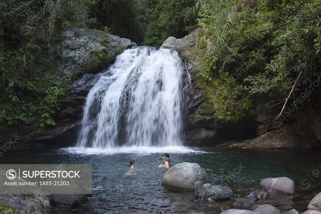 Caribbean, Jamaica, Ocho Rios, Waterfall in the Blue Mountains