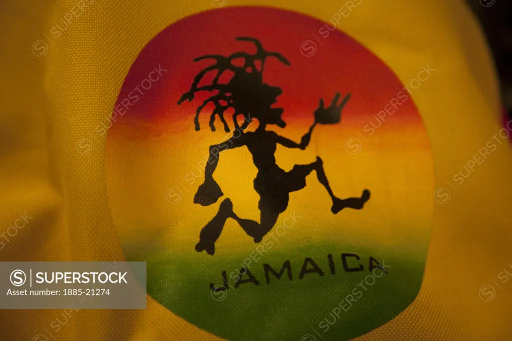 Caribbean, Jamaica, Ocho Rios, Souvenir shirt - detail
