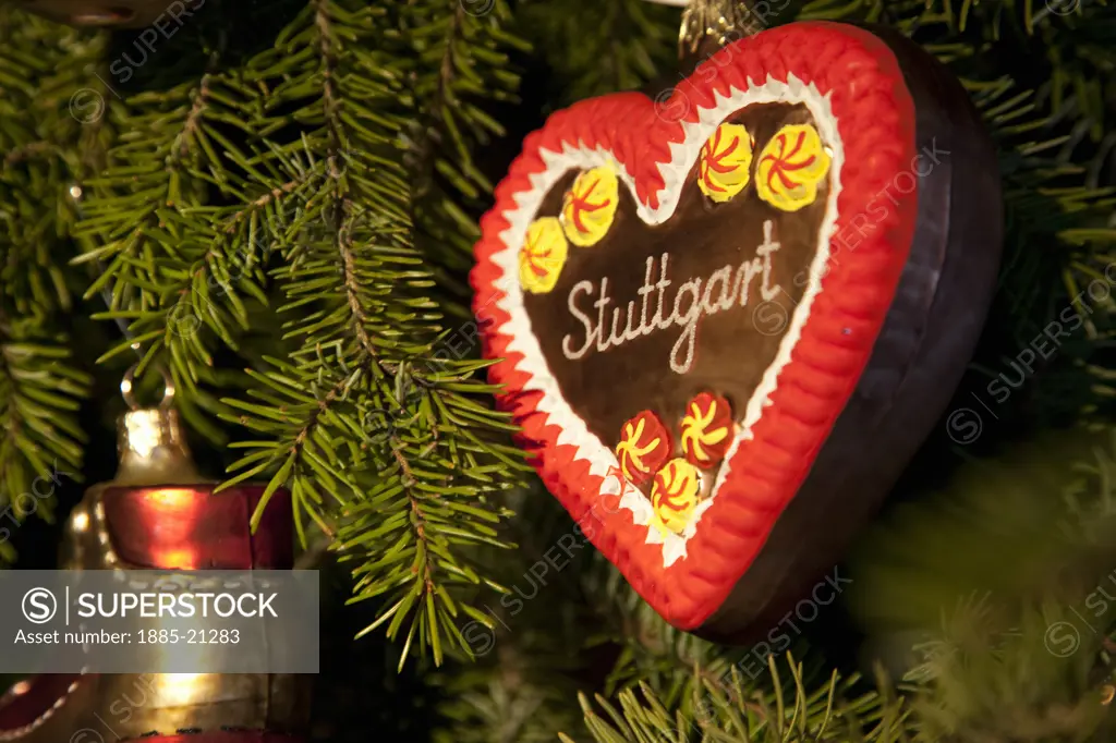 Germany, Baden Wurttemberg, Stuttgart, Christmas Market - Christmas decoration