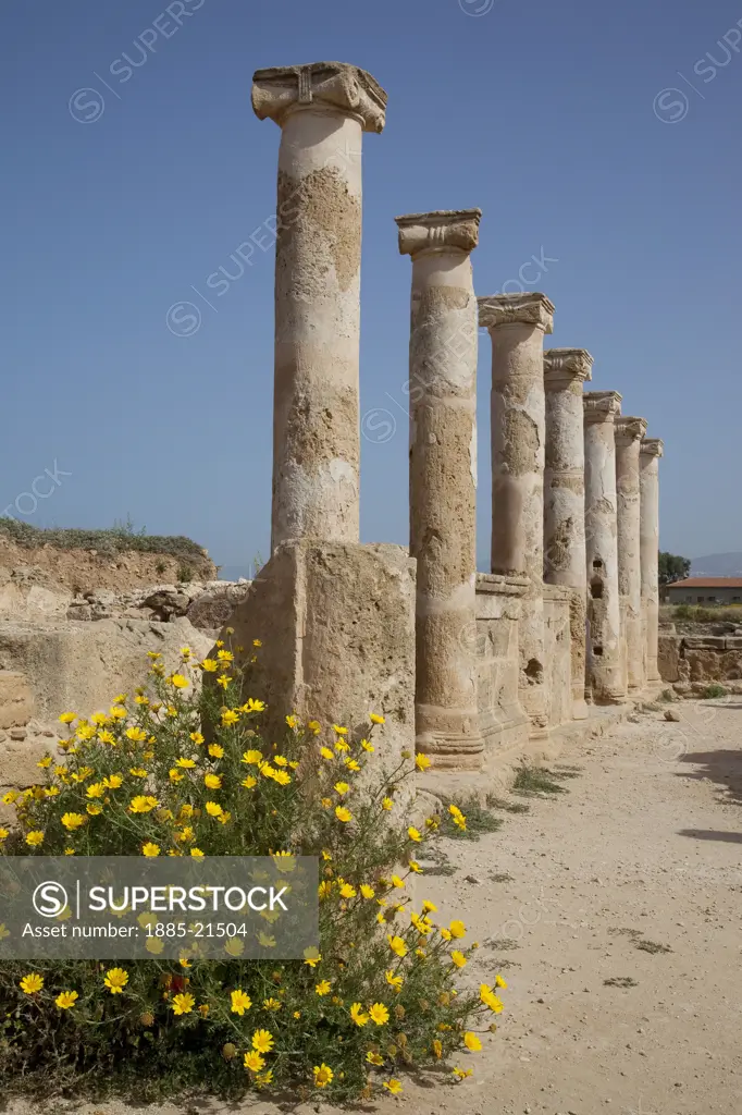 Cyprus, South Cyprus, Paphos, Roman Pillars