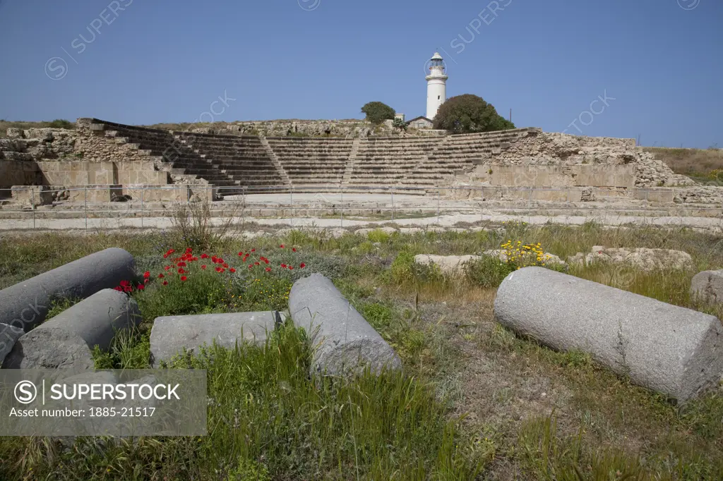 Cyprus, South Cyprus, Paphos, Odeon & Lighthouse