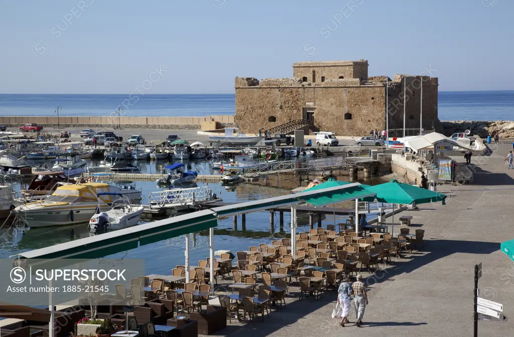 Cyprus, Kato Paphos, Paphos, Harbour & Castle
