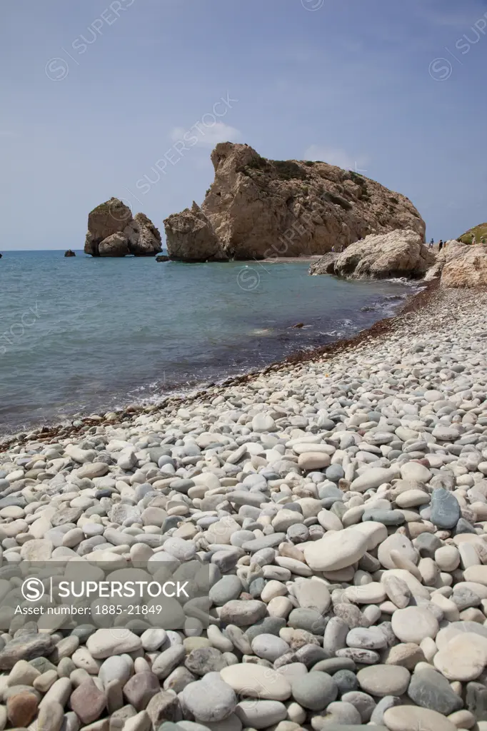 Cyprus, Paphos, Paphos, Cyprus, Aphrodites Rock, Pebble Beach