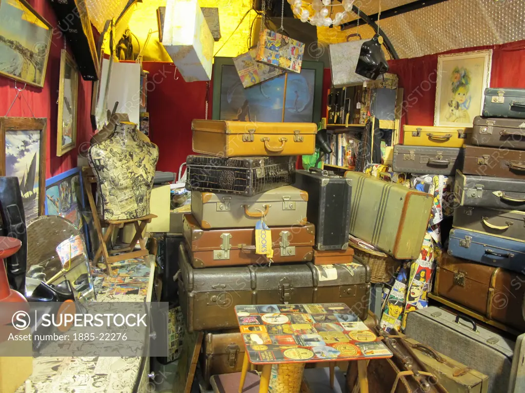 UK - England, London, Camden Lock, Vintage shops in The Market Stables at Camden Lock