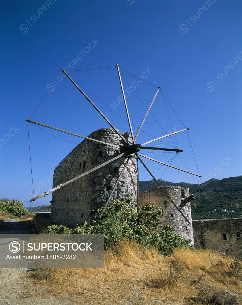 Greek Islands, Crete, Agios Nikolaos - near, Old Windmills