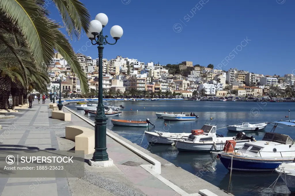 Greek Islands, Crete, Sitia, View along seafront