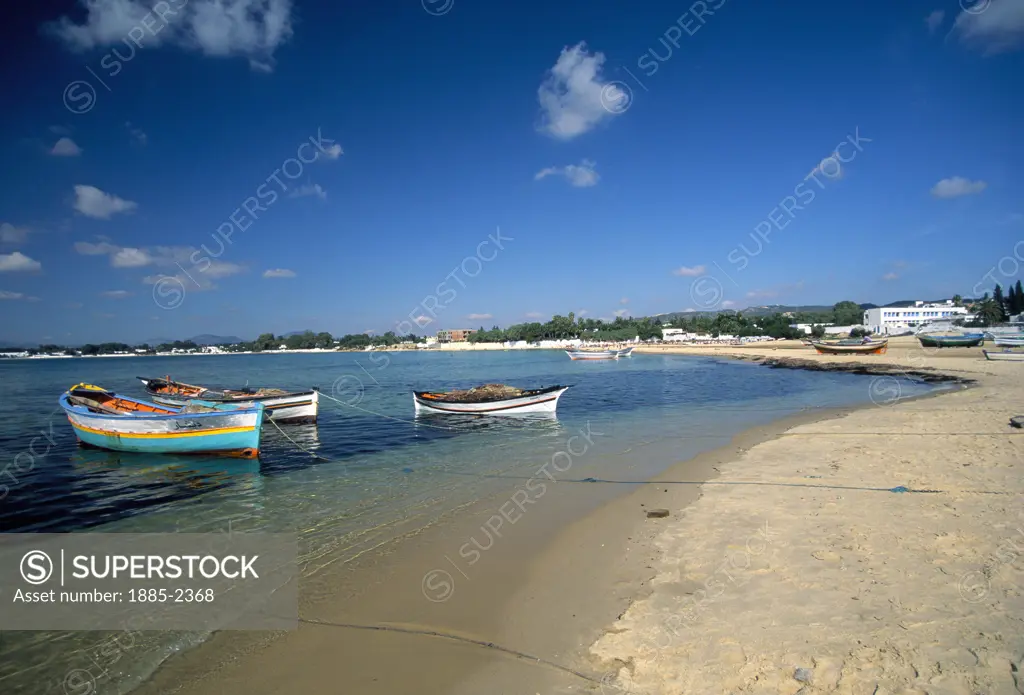 Tunisia, Cap Bon, Hammamet, Beach Scene