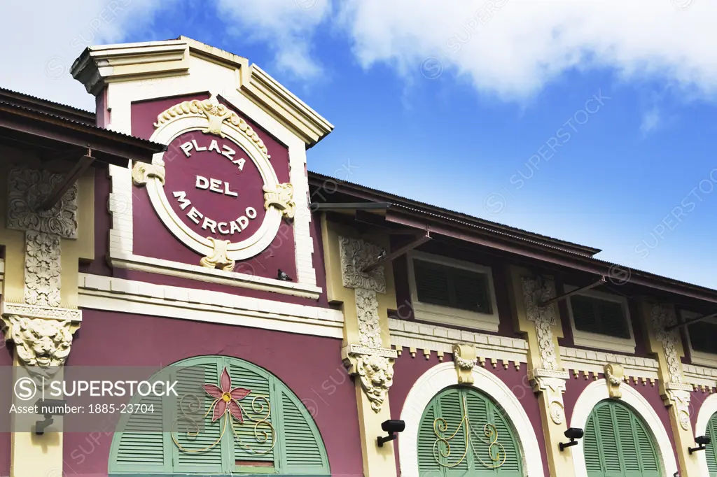Caribbean, Puerto Rico, San Juan, Entrance to Santurce Market