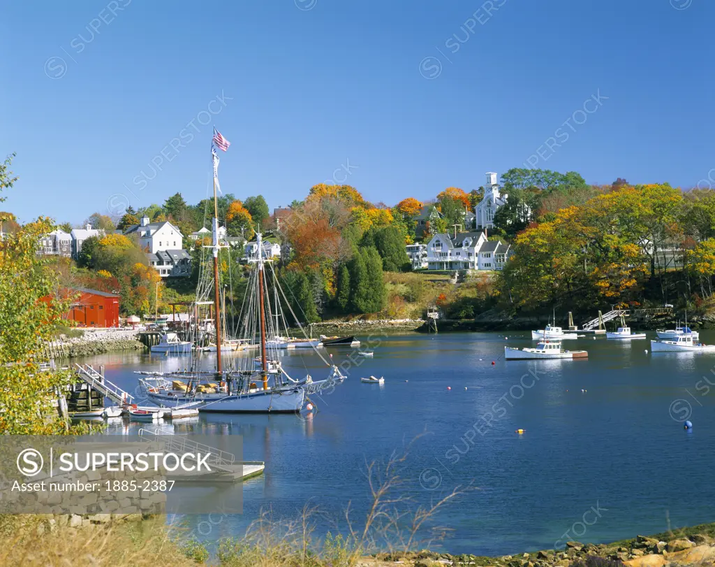 Usa, Maine , Rockport, Rockport Harbour
