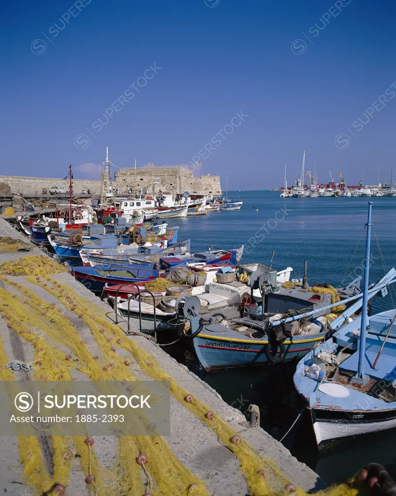 Greek Islands, Crete, General, Harbour with Boats