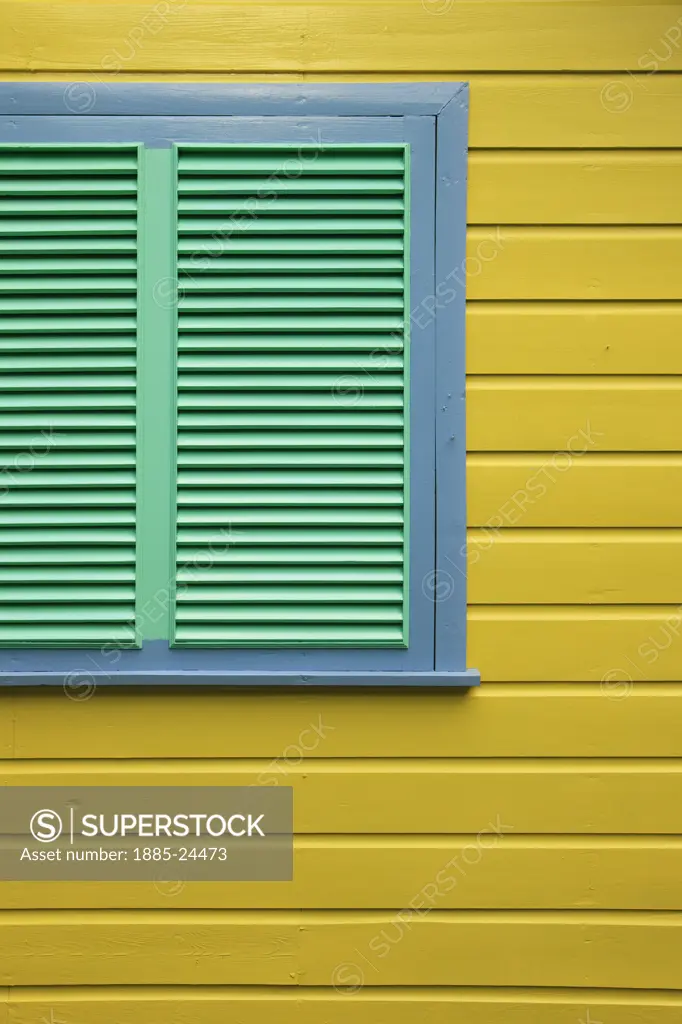 Caribbean, Barbados, Holetown, Chattel Village - window detail